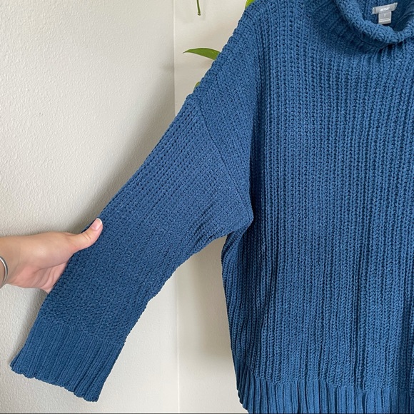 Aerie Chenille Blue Oversized Sweater - Picture 5 of 6